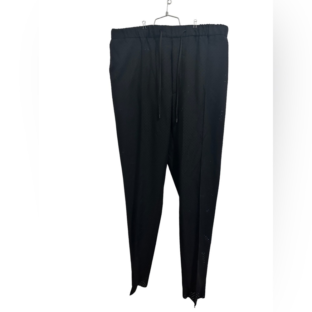 Fendi punched virgin wool jogger mesh trouser (black)